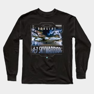 A3 Skywarrior Airforce Pilot Gift Modern Warbird Vietnam Korea War Long Sleeve T-Shirt